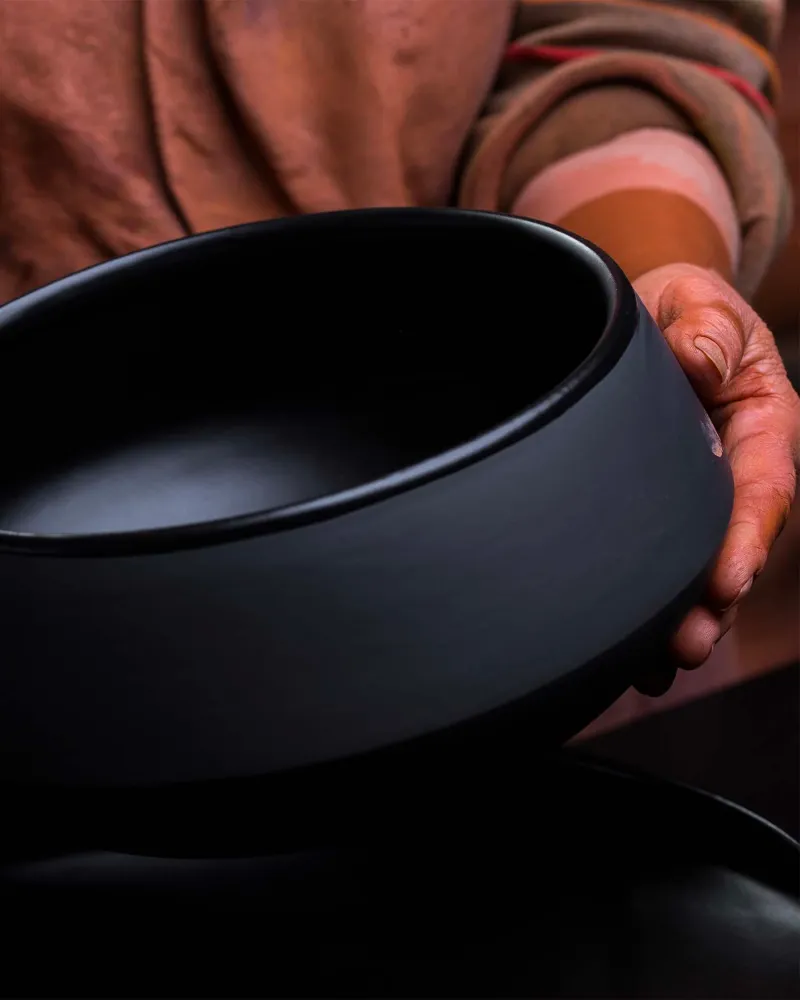 Bowl alta terracotta nera Eclipse