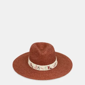 Cappello rafia di terracotta