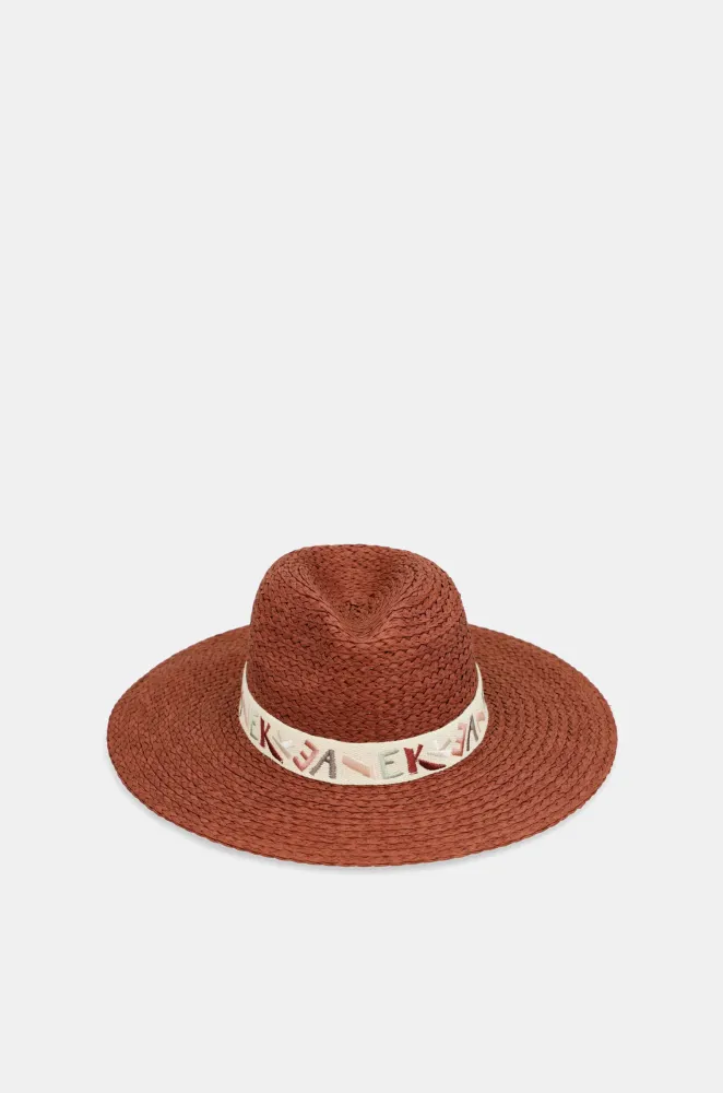 Cappello rafia di terracotta
