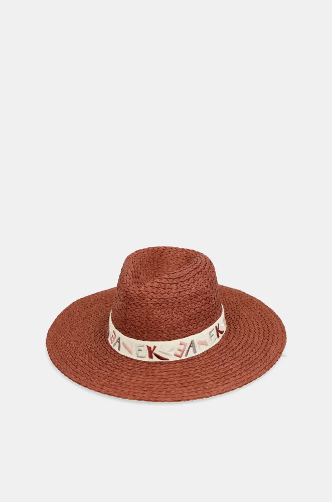 Cappello rafia di terracotta