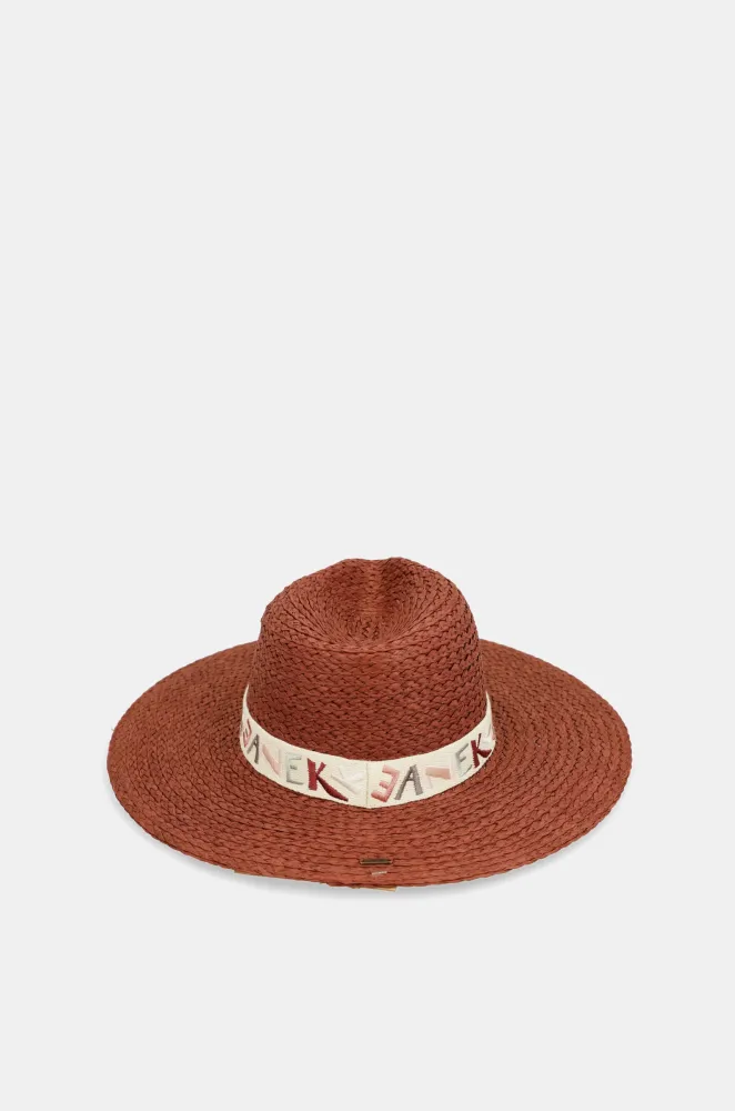 Cappello rafia di terracotta