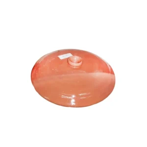 Coperchio Terracotta Smaltata Cm.24 C/pomolo Centrale