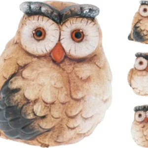 Gufo terracotta 7cm 3 assortimenti