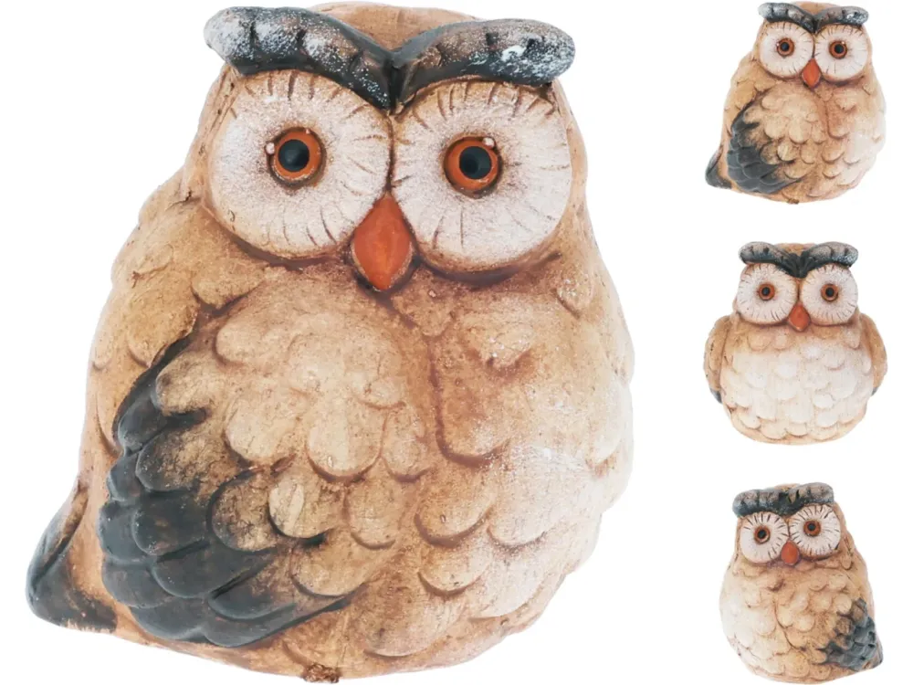Gufo terracotta 7cm 3 assortimenti