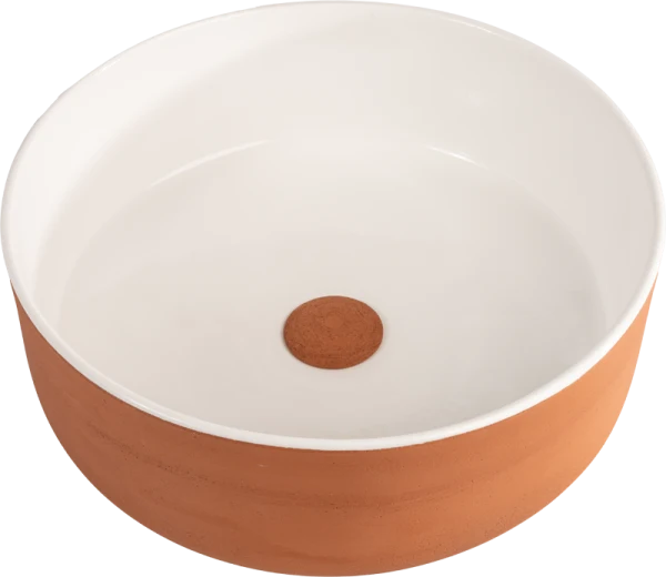 Index Red Lavabo terracotta colore Bianco Ø 42
