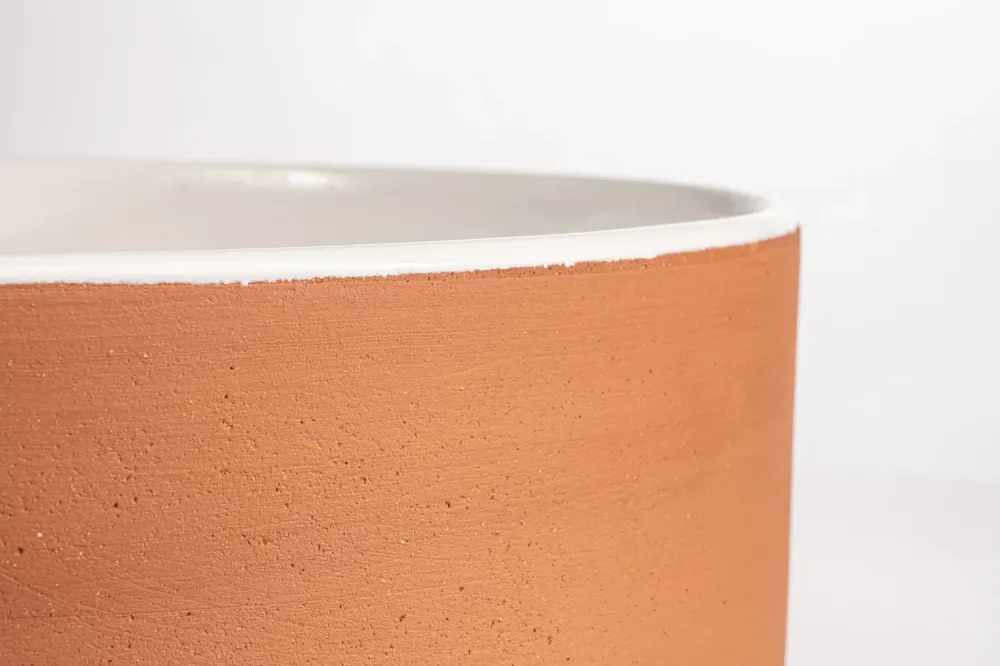 Index Red Lavabo terracotta colore Bianco Ø 42