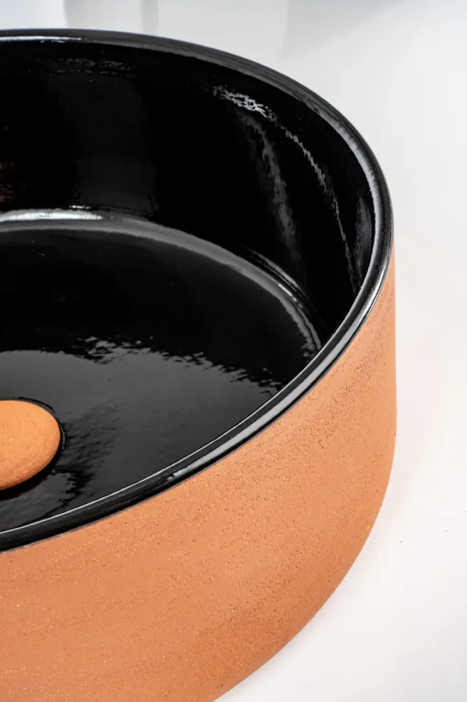 Index Red Lavabo terracotta colore Nero Ø 42