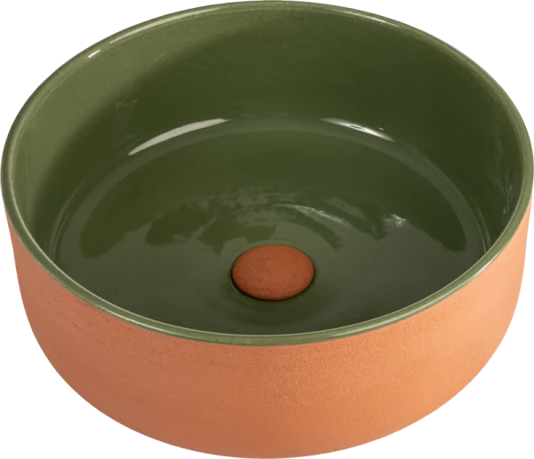 Index Red Lavabo terracotta colore Verde Ø 42