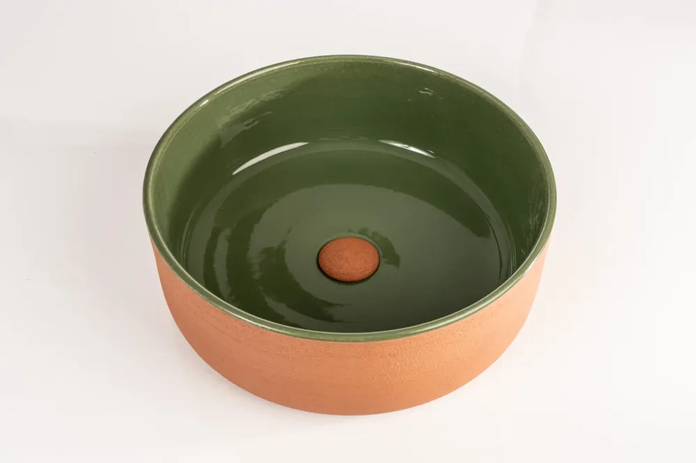 Index Red Lavabo terracotta colore Verde Ø 42