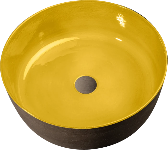 Index Tinta Lavabo terracotta colore Giallo Ø 42