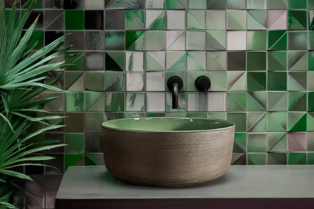 Index Tinta Lavabo terracotta colore Verde Ø 42