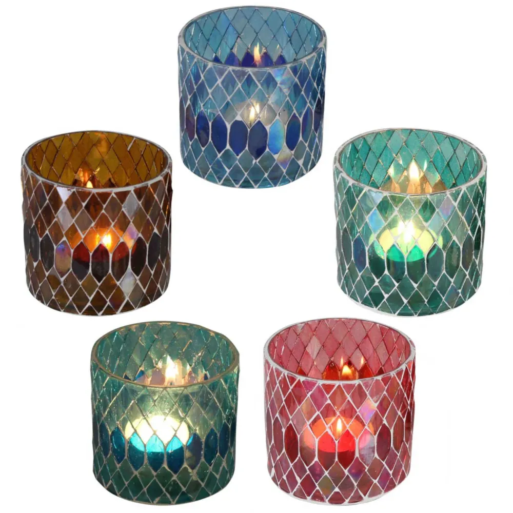 Lanterna marocchina mosaico Rayan S set di 5