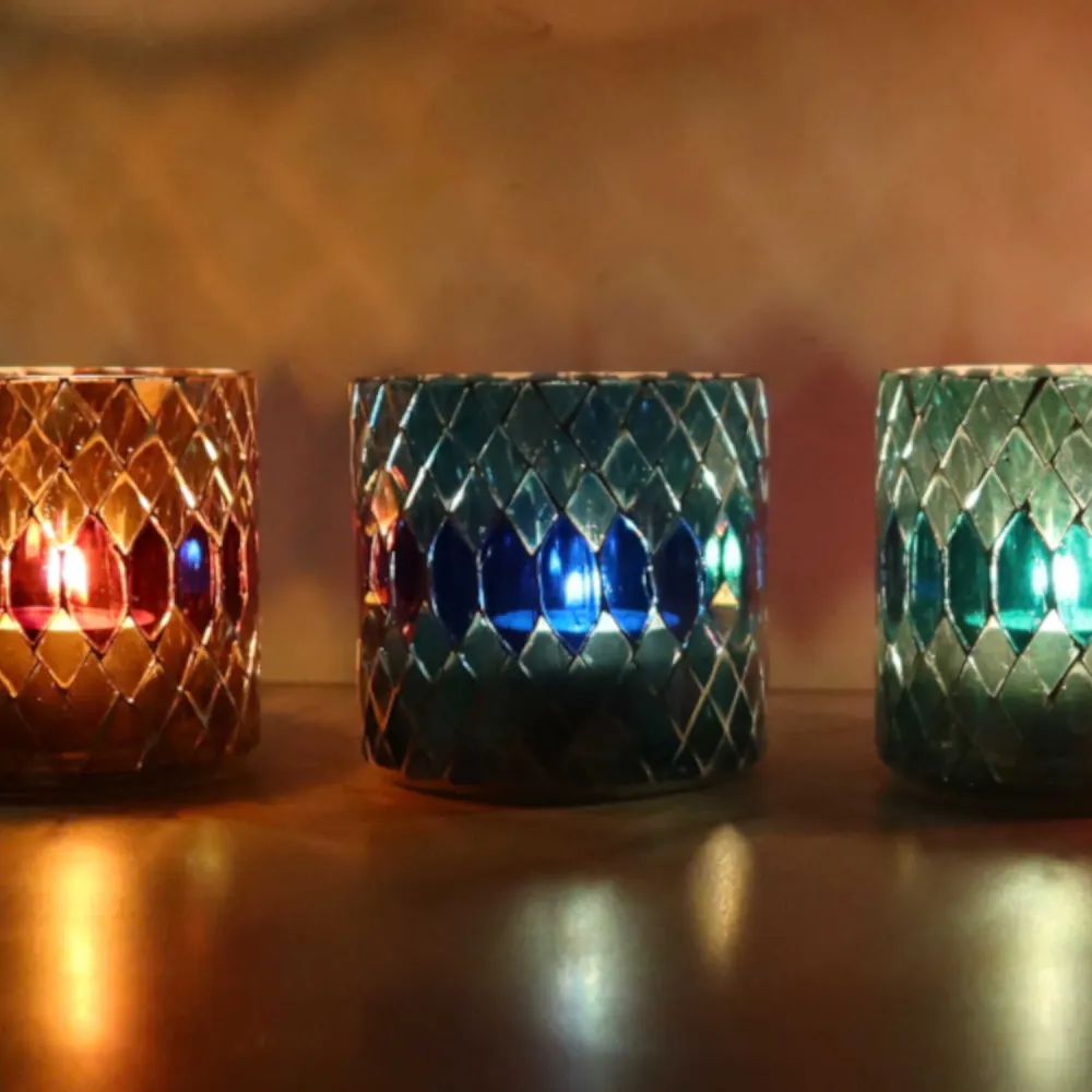 Lanterna marocchina mosaico Rayan S set di 5