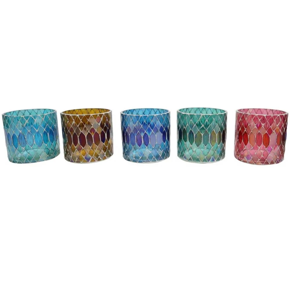 Lanterna marocchina mosaico Rayan S set di 5