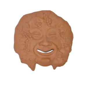 Maschera Bacco terracotta da appendere alla parete