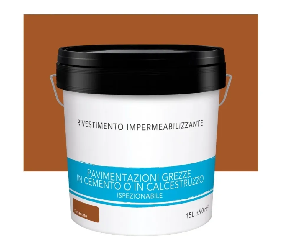 MAX MAYER RIVESTIMENTO IMPERMEABILE TERRACOTTA, PER PAVIMENTI O CALCESTRUZZO 15L