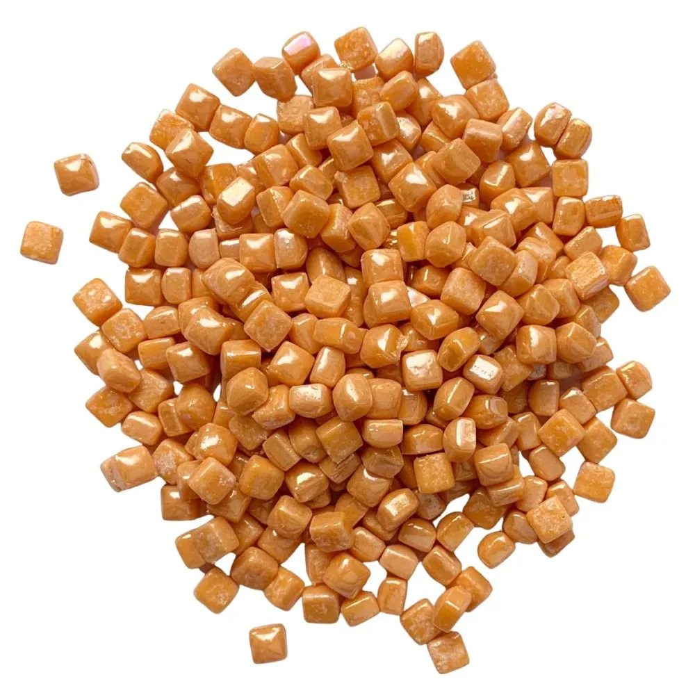 Micro Mosaico di Vetro 4,8mm Madreperla Arancione