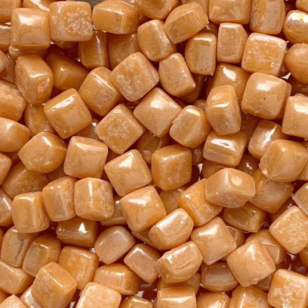 Micro Mosaico di Vetro 4,8mm Madreperla Arancione
