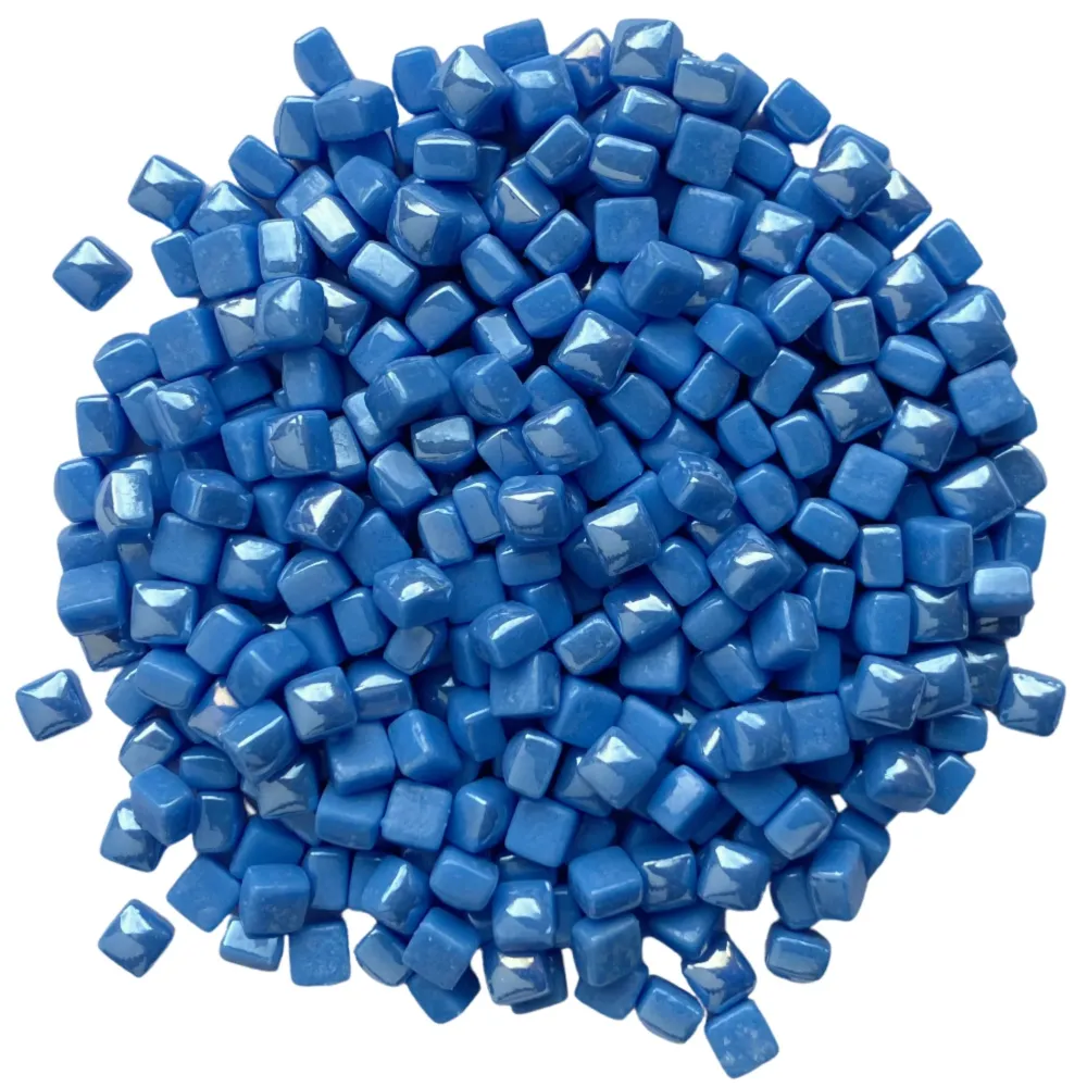 Micro Mosaico di Vetro 4,8mm Madreperla Azzurro Chiaro