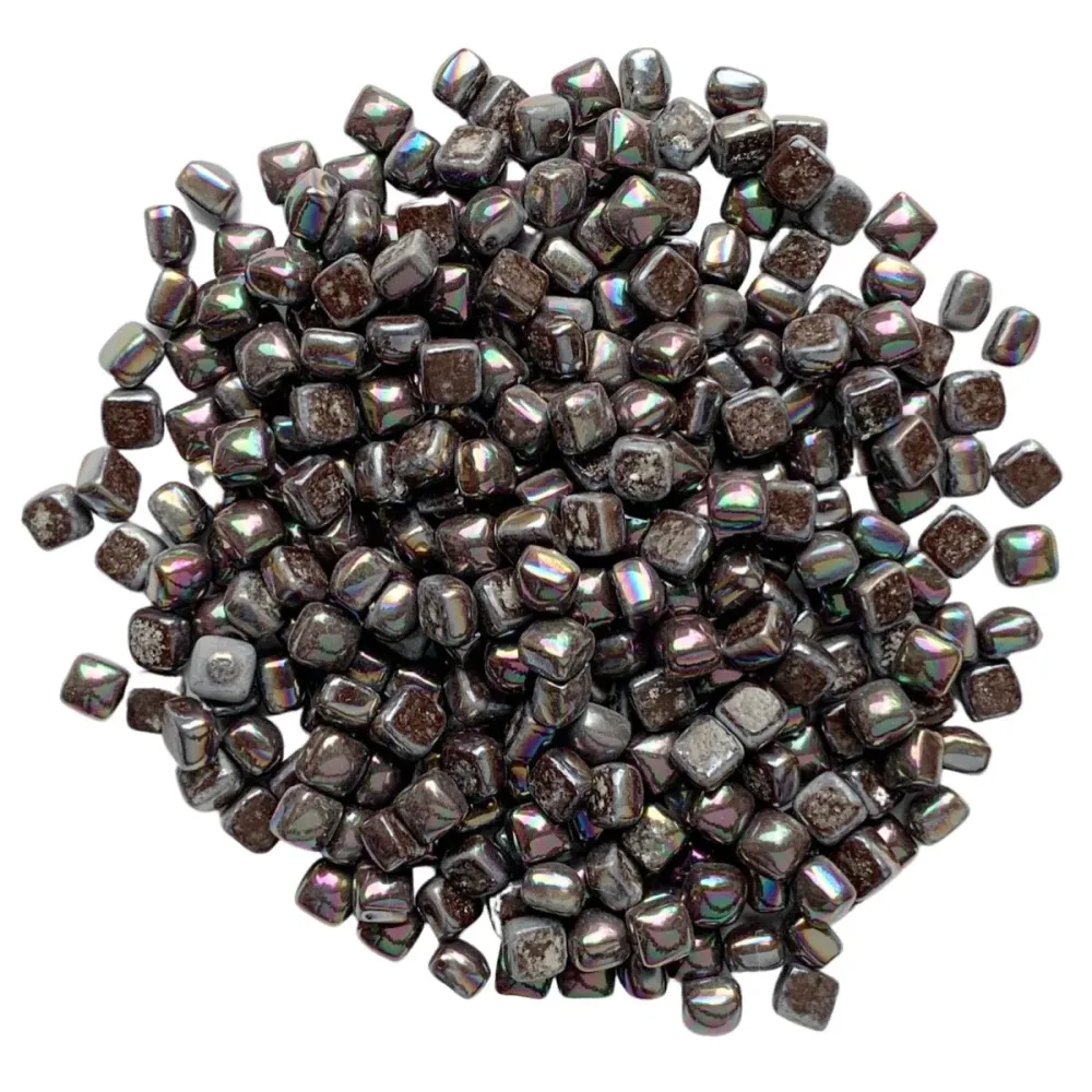 Micro Mosaico di Vetro 4,8mm Madreperla Cioccolato Scuro