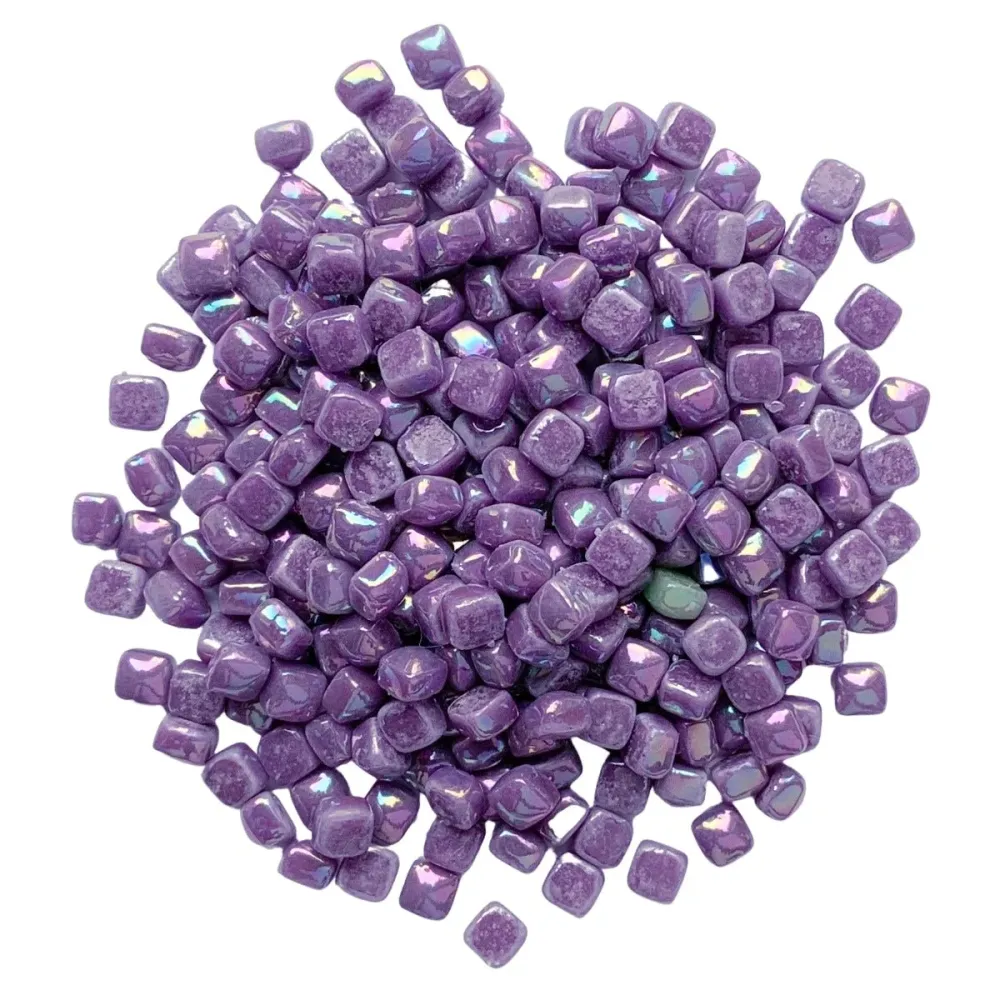 Micro Mosaico di Vetro 4,8mm Madreperla Magenta