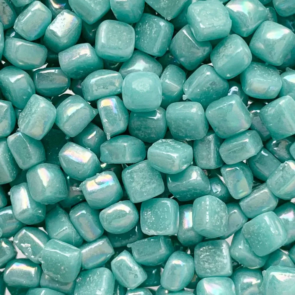 Micro Mosaico di Vetro 4,8mm Madreperla Mezzo Ciano