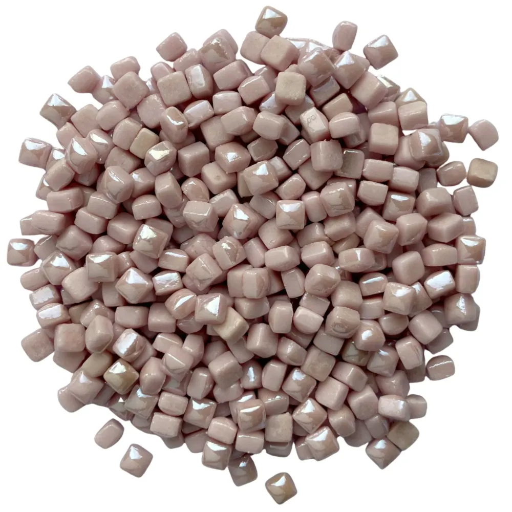 Micro Mosaico di Vetro 4,8mm Madreperla Rosa