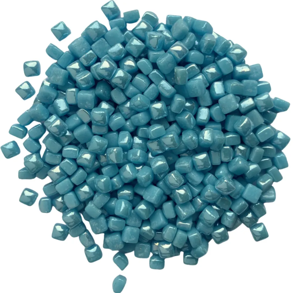 Micro Mosaico di Vetro 4,8mm Madreperla Turchese