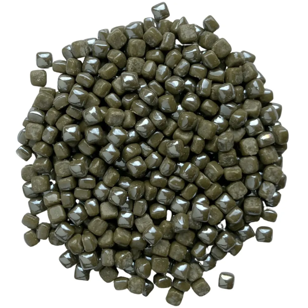 Micro Mosaico di Vetro 4,8mm Madreperla Verde Oliva Scuro