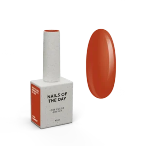 NAILSOFTHEDAY Gel Polish Terracotta — smalto gel color terracotta (mattone) con copertura completa una sola passata. 10 ml.
