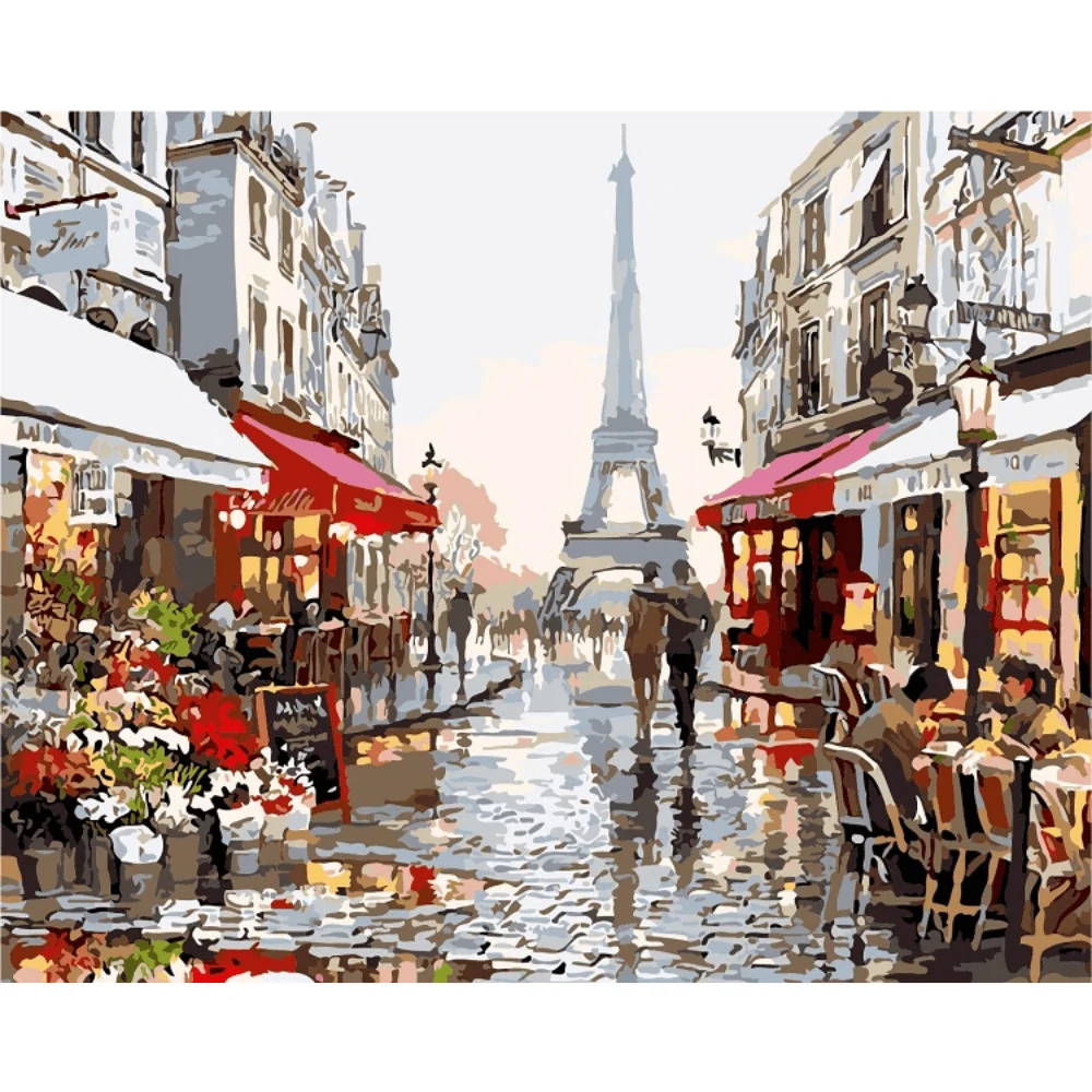 Parigi, bistrot con la Torre Eiffel