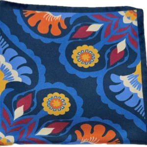 Pocket square seta fantasia mosaico multicolor Monsieur