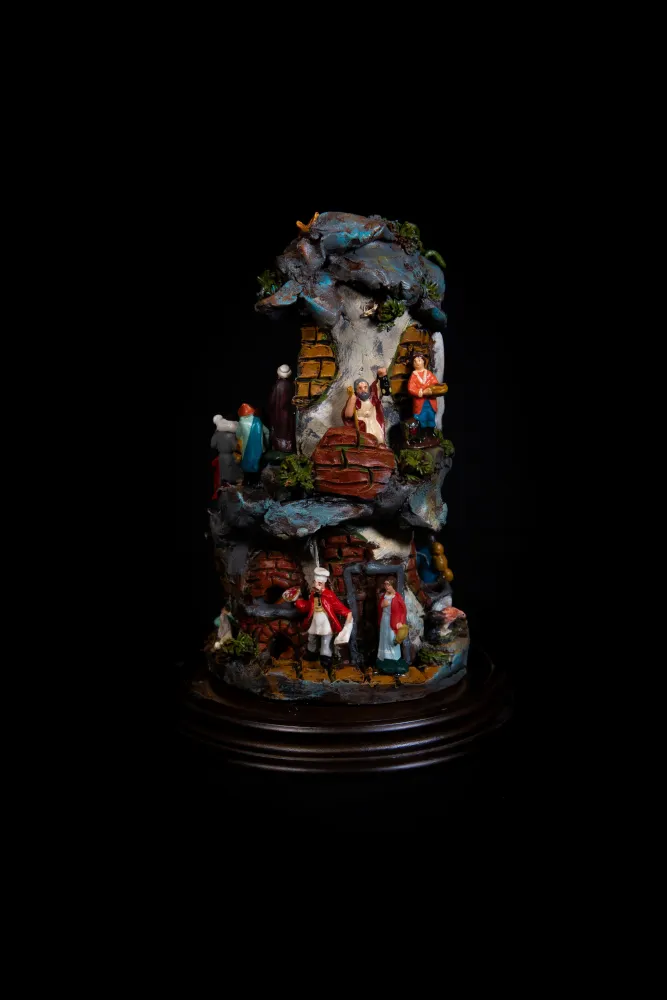 Presepe piccolo terracotta con figure da 3 cm