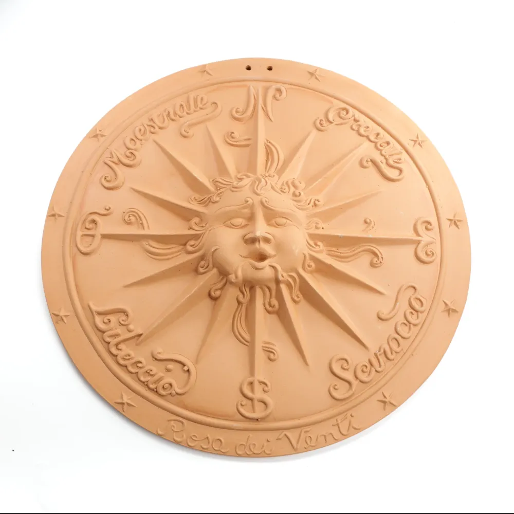 Rosa dei venti terracotta decorazione parete (grande)