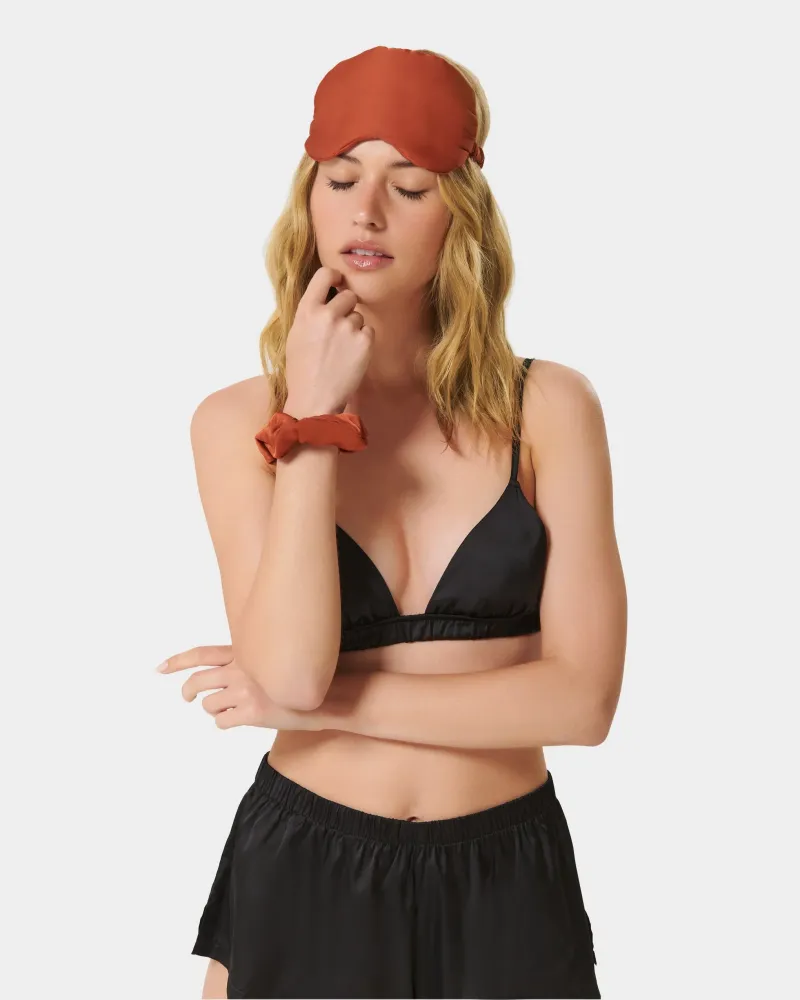 Saskia Mascherina per gli Occhi Raso Luxe Terracotta
