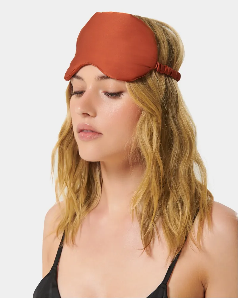 Saskia Mascherina per gli Occhi Raso Luxe Terracotta