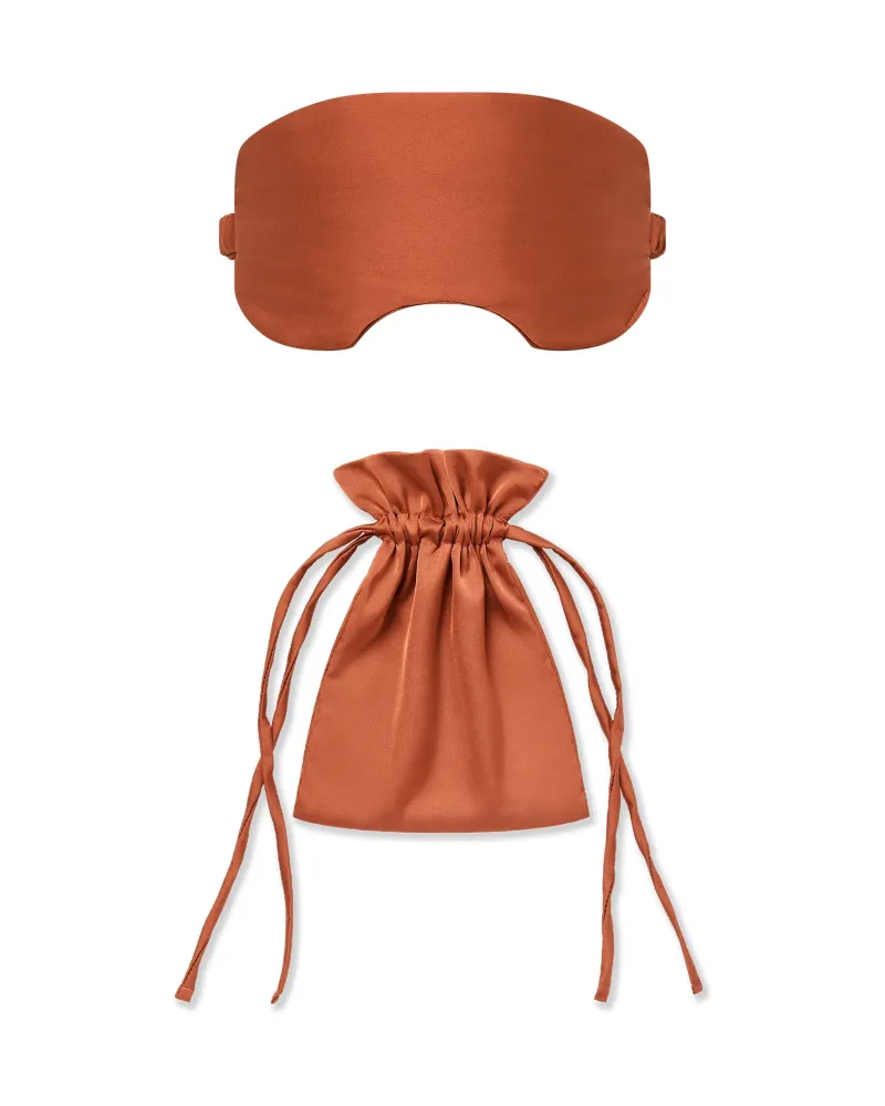 Saskia Mascherina per gli Occhi Raso Luxe Terracotta