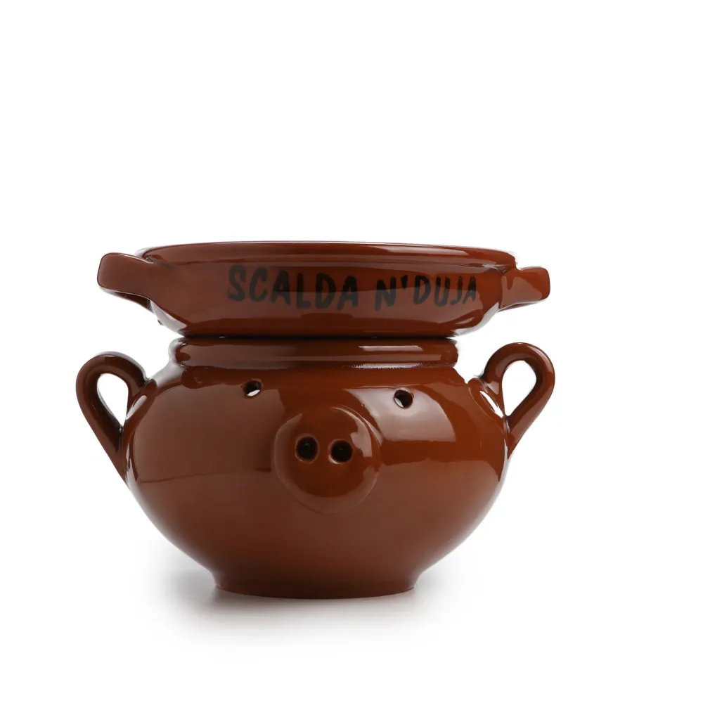 Scalda 'Nduja Terracotta Artigianale Calabrese – Forma di Maialino, Ideale per Bruschette e Antipasti