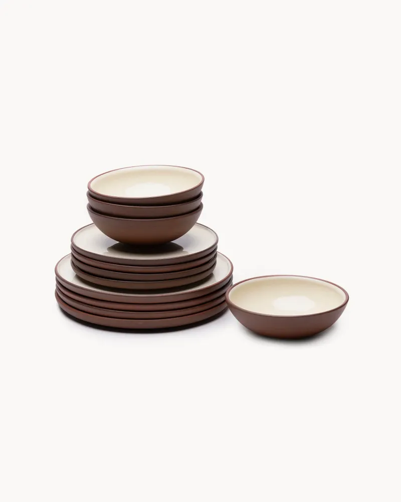 Servizio piatti terracotta Earth Raw, 4 persone