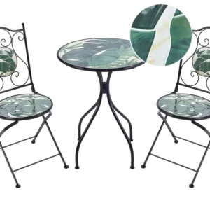 Set da balcone metallo nero COZZANA Materiale Resina Intrecciata