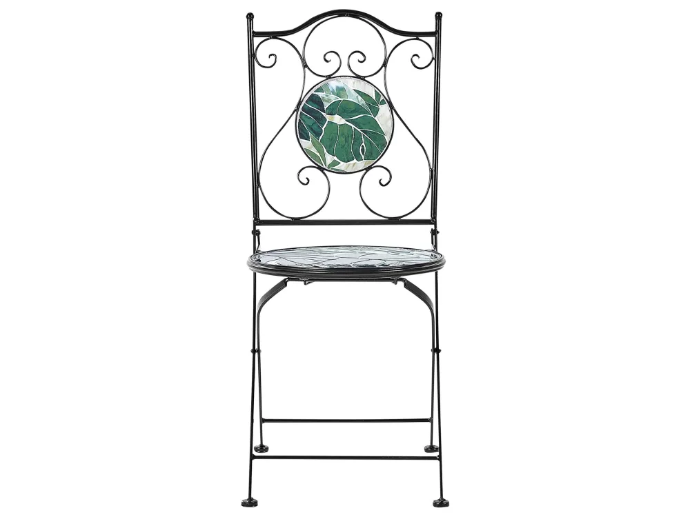 Set da balcone metallo nero COZZANA Materiale Resina Intrecciata