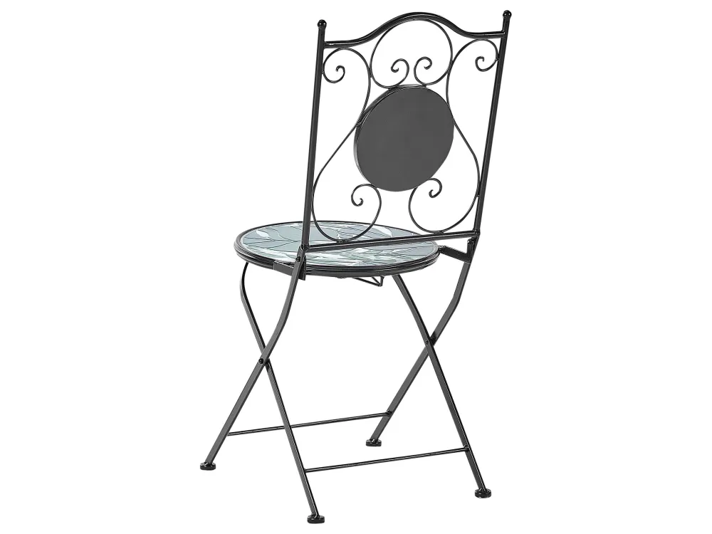 Set da balcone metallo nero COZZANA Materiale Resina Intrecciata