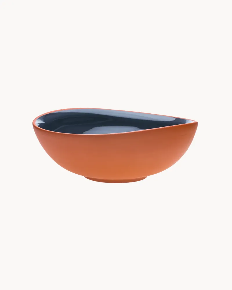 Set 2 bowl curve terracotta Earth