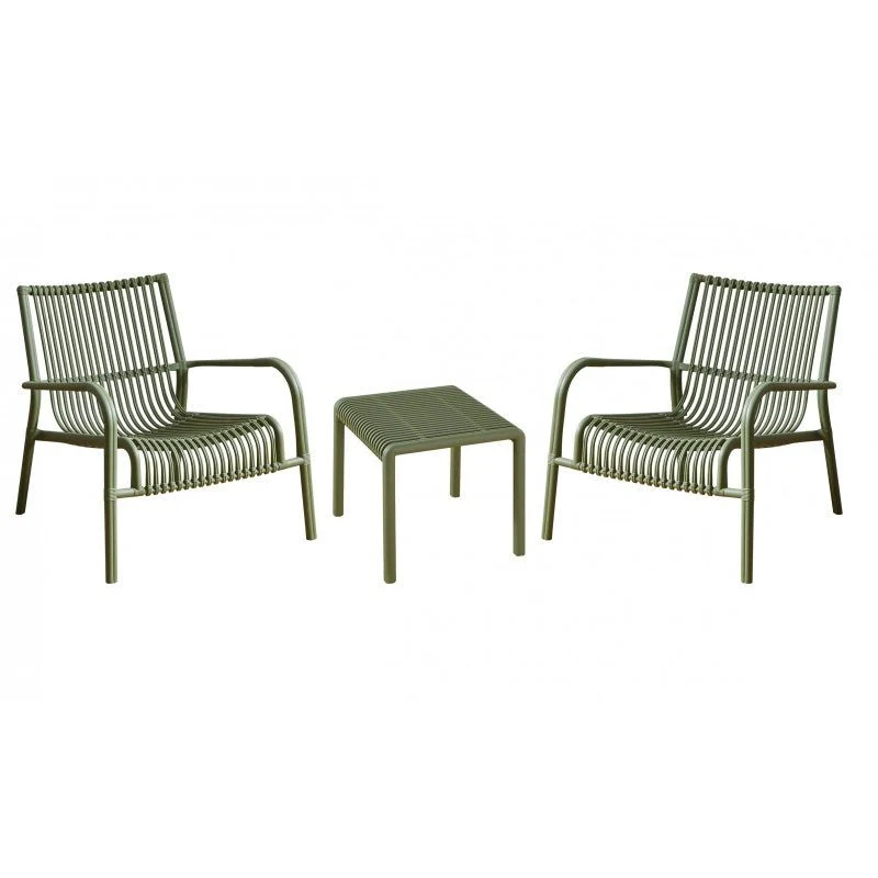 Set mobili da giardino Bamby verde con Tavolo Allungabile