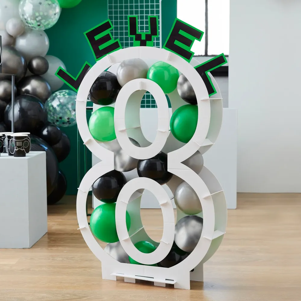 Set di palloncini e "livelli" Game On, adatto per i numeri del mosaico di palloncini, fai da te, 40 palloncini