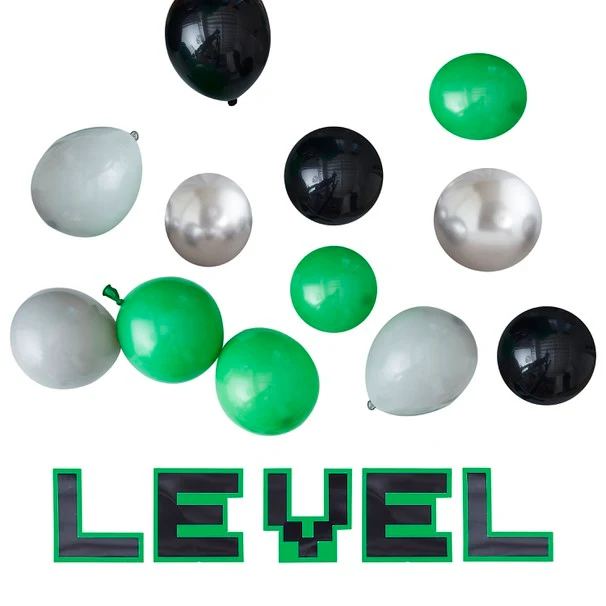 Set di palloncini e "livelli" Game On, adatto per i numeri del mosaico di palloncini, fai da te, 40 palloncini