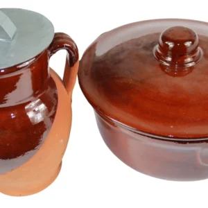 Set: pentola e pignata set di tegam terracotta artigianali