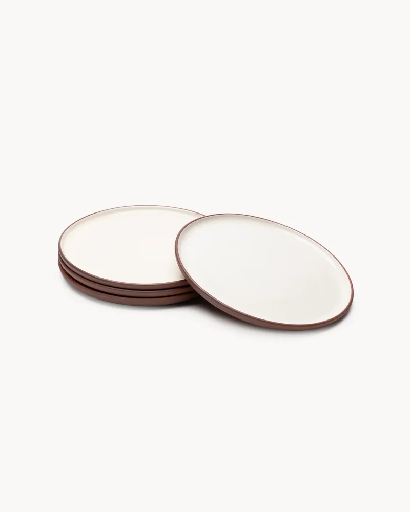 Set 4 piatti piani terracotta Earth Raw