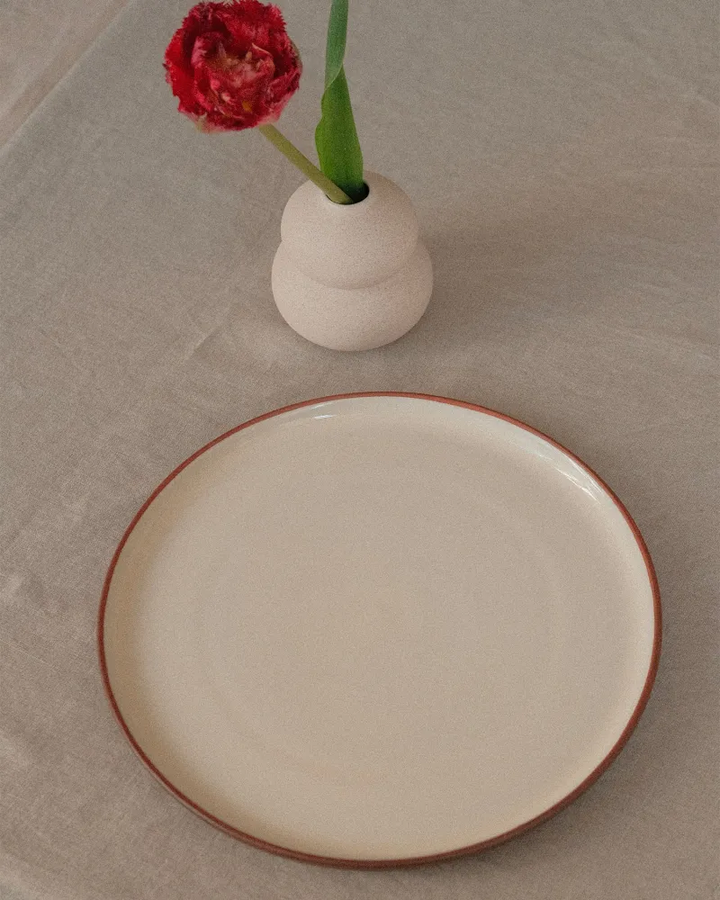Set 4 piatti piani terracotta Earth Raw