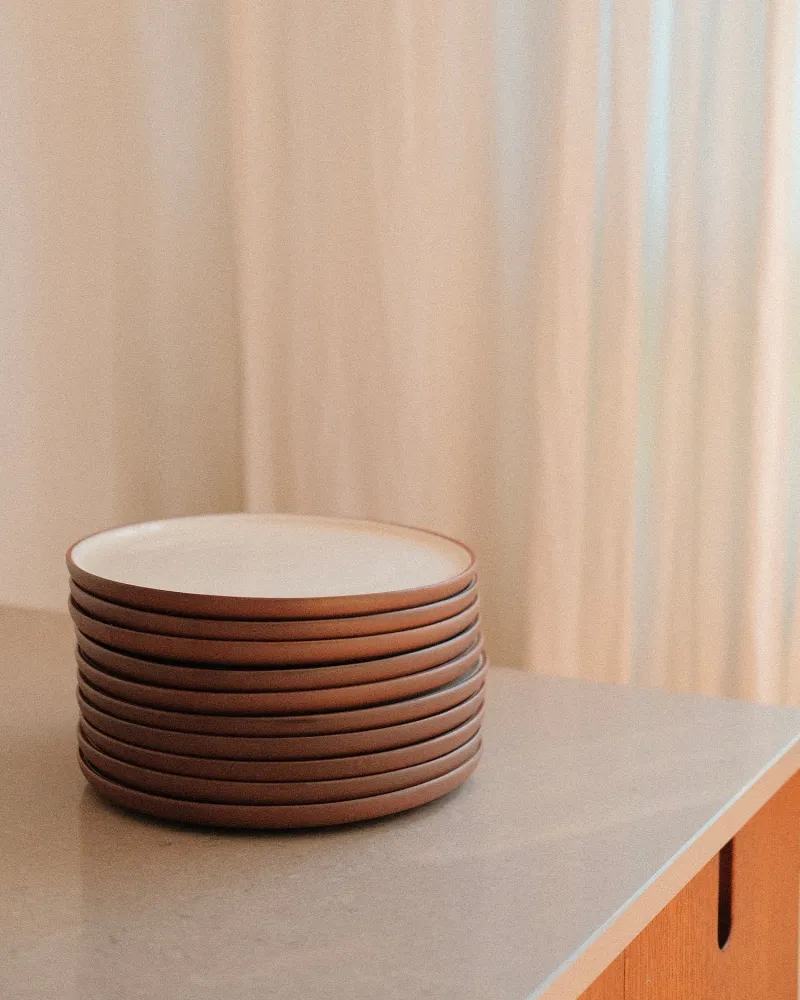 Set 4 piatti piani terracotta Earth Raw